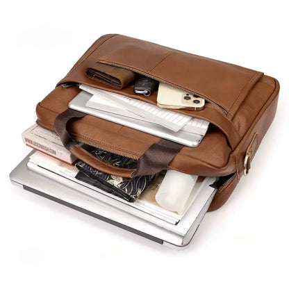 Laptoptasche 13 Zoll Herren aus Echtleder – Stilvolle Leder-Business-Tasche