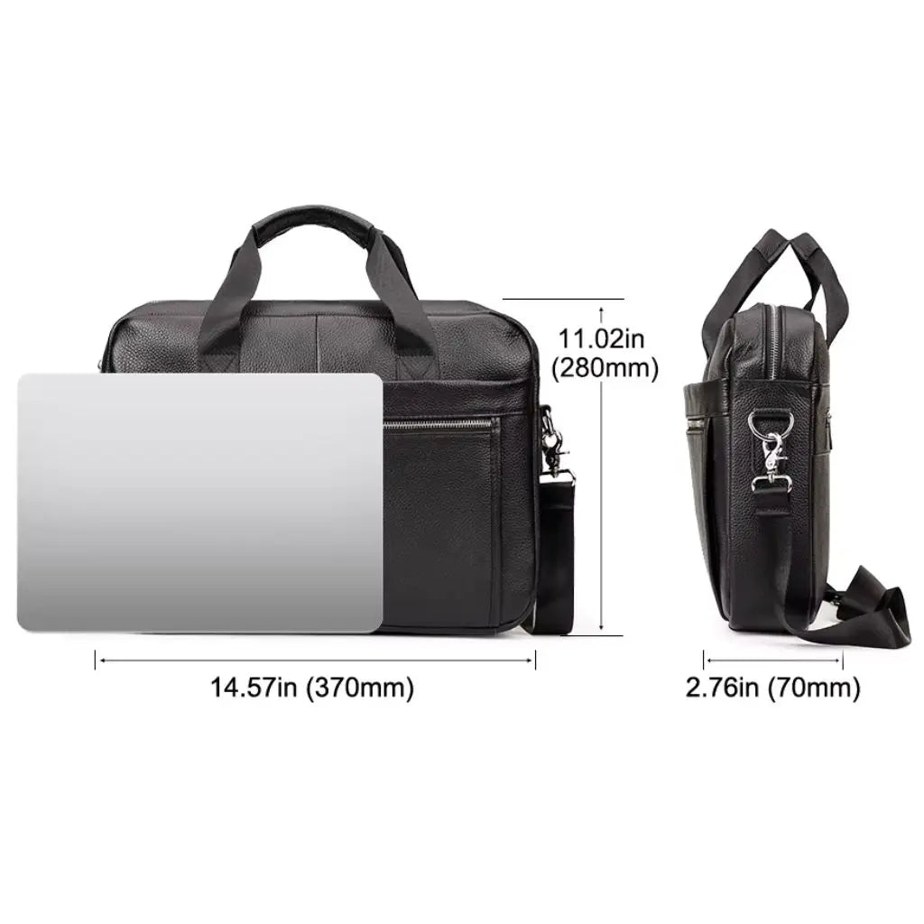 Laptoptasche 13 Zoll Herren aus Echtleder – Stilvolle Leder-Business-Tasche