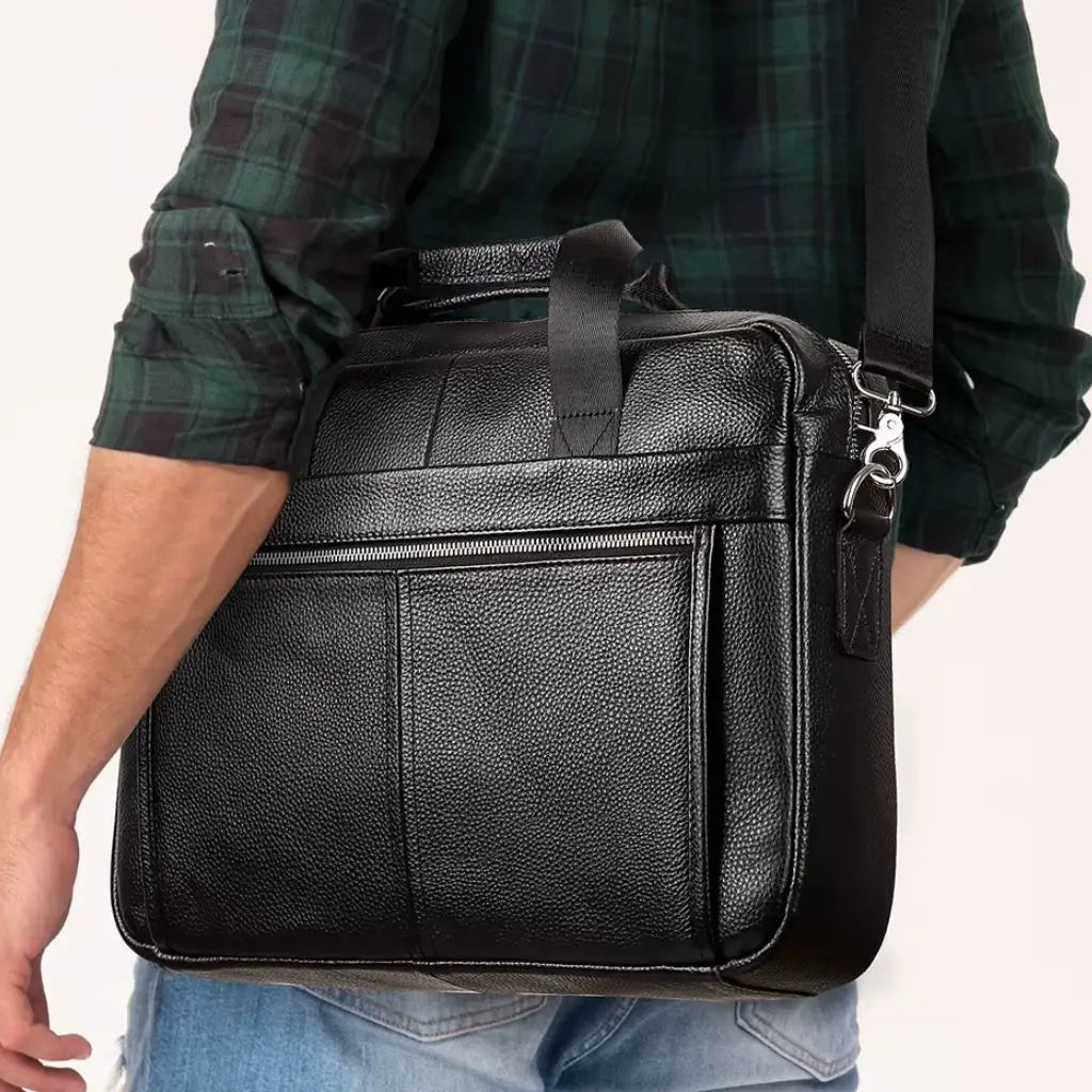 Laptoptasche 13 Zoll Herren aus Echtleder – Stilvolle Leder-Business-Tasche