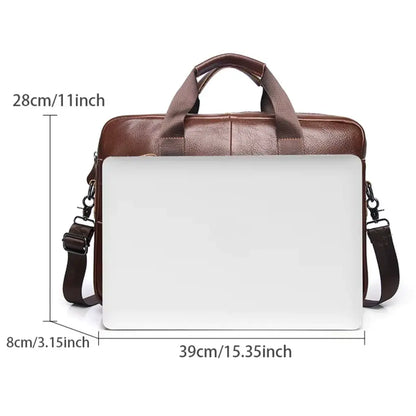 Leder-Laptoptasche für Herren 15 Zoll – Handgefertigte Premium-Aktentasche aus echtem Leder