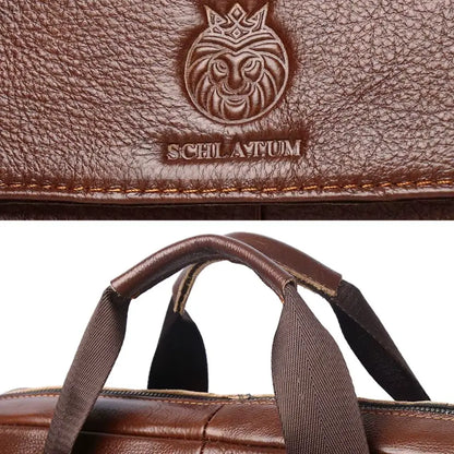 Leder-Laptoptasche für Herren 15 Zoll – Handgefertigte Premium-Aktentasche aus echtem Leder