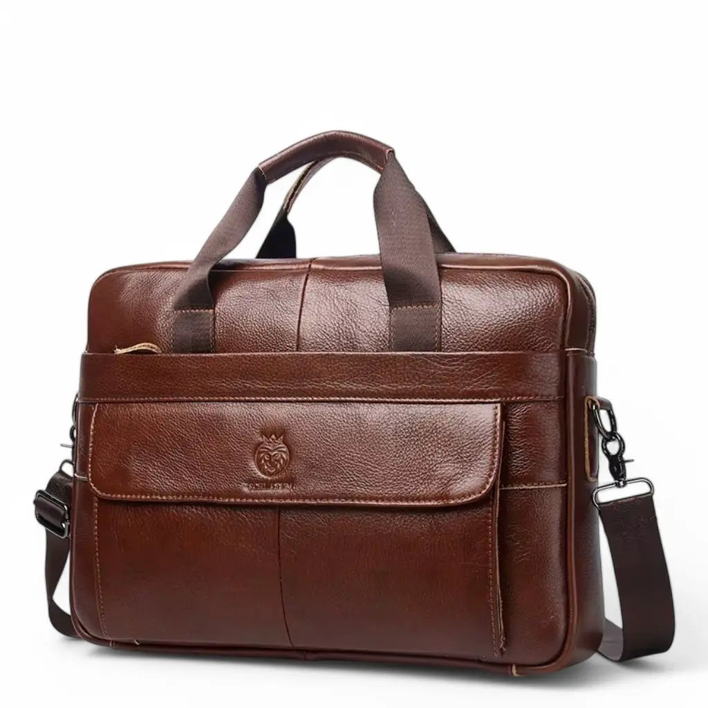Leder-Laptoptasche für Herren 15 Zoll – Handgefertigte Premium-Aktentasche aus echtem Leder