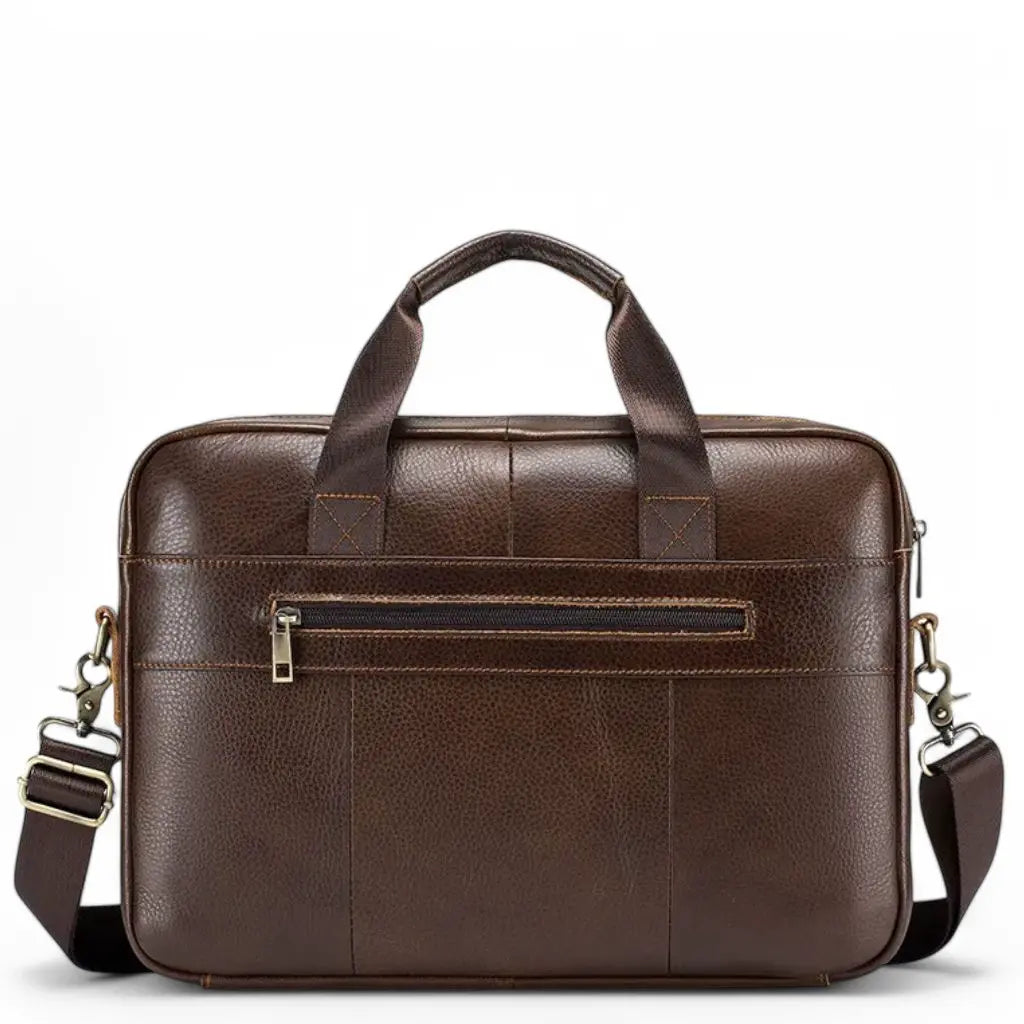 Laptoptasche Leder Herren 16 Zoll – Klassische braune Business-Notebook Tasche mit echtem Leder & optimaler Schutz