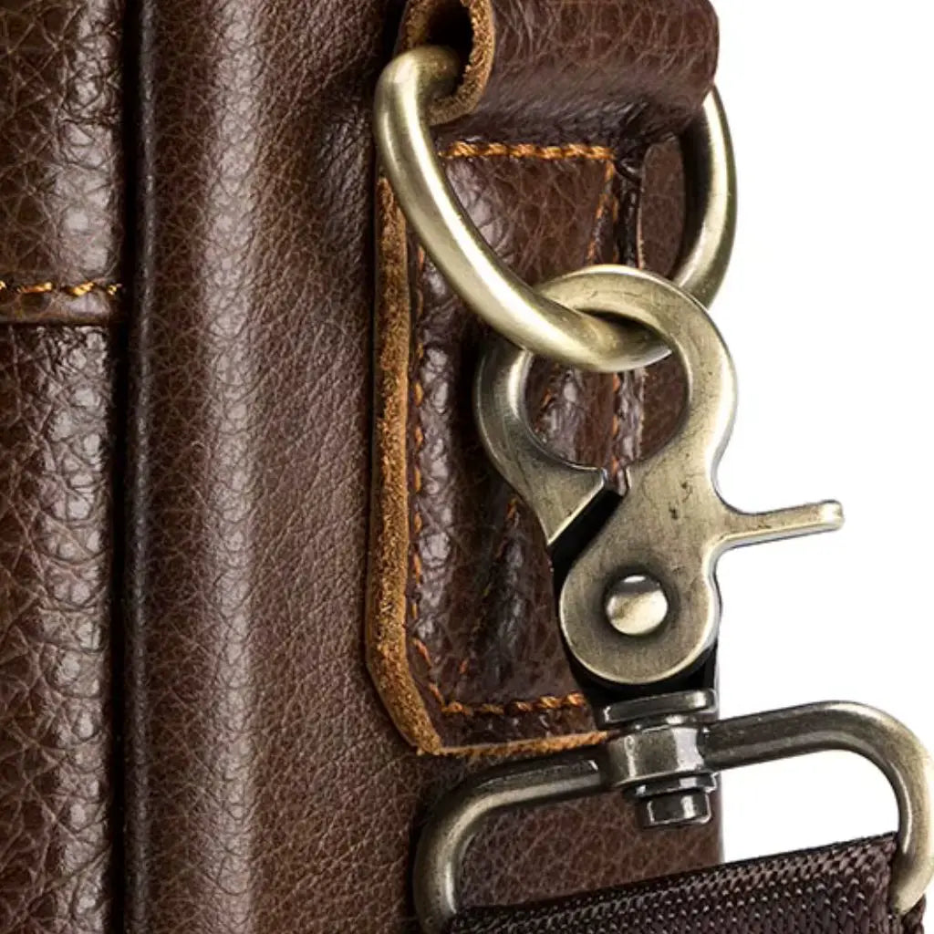 Laptoptasche Leder Herren 16 Zoll – Klassische braune Business-Notebook Tasche mit echtem Leder & optimaler Schutz