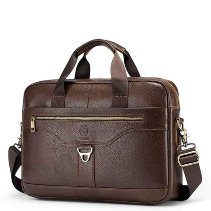 Laptoptasche Leder Herren 16 Zoll – Klassische braune Business-Notebook Tasche mit echtem Leder & optimaler Schutz