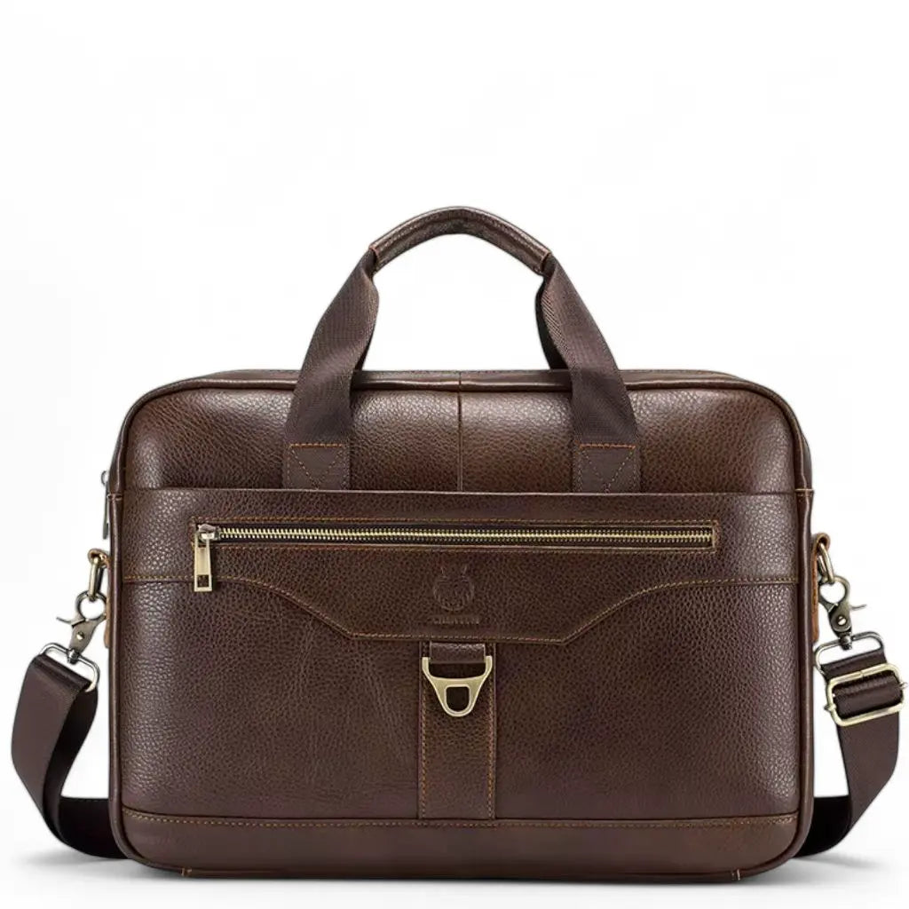 Laptoptasche Leder Herren 16 Zoll – Klassische braune Business-Notebook Tasche mit echtem Leder & optimaler Schutz