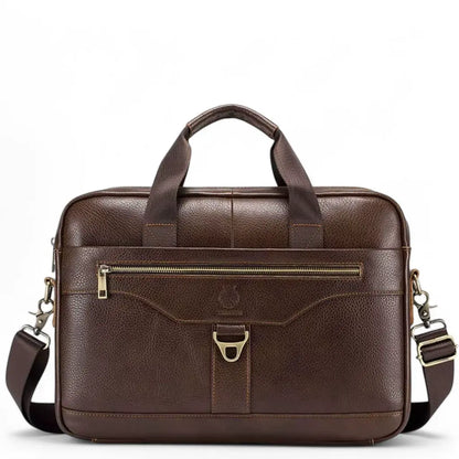 Laptoptasche Leder Herren 16 Zoll – Klassische braune Business-Notebook Tasche mit echtem Leder & optimaler Schutz