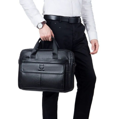 Leder Laptoptasche Herren 16 Zoll Schwarz – Hochwertiges Echtleder