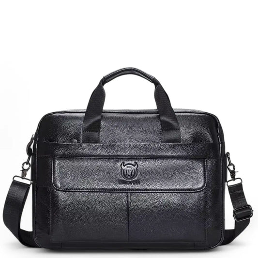 Leder Laptoptasche Herren 16 Zoll Schwarz – Hochwertiges Echtleder
