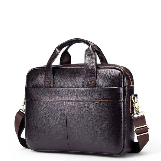 Laptoptasche aus hochwertigem Leder in Dunkelbraun – Stilvoll & Funktional