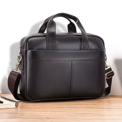 Laptoptasche aus hochwertigem Leder in Dunkelbraun – Stilvoll & Funktional
