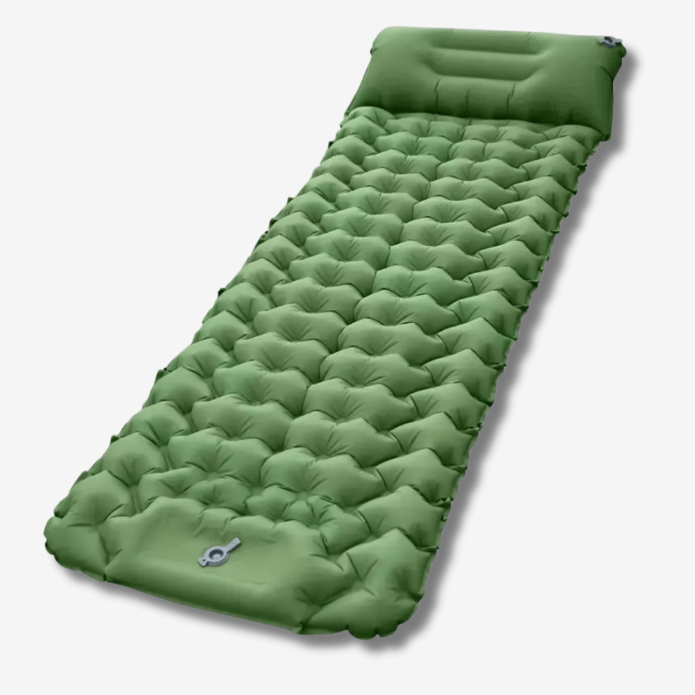 Aufblasbares Luftbett mit integriertem Kissen – Leicht & komfortabel für Camping, Festivals & Reisen