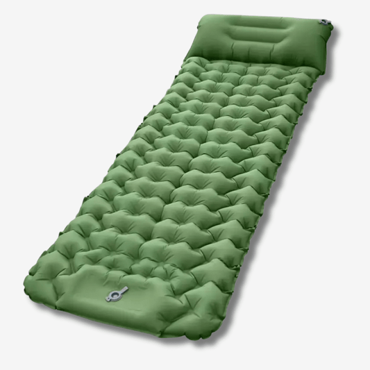 Aufblasbares Luftbett mit integriertem Kissen – Leicht & komfortabel für Camping, Festivals & Reisen