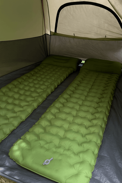 Aufblasbares Luftbett mit integriertem Kissen – Leicht & komfortabel für Camping, Festivals & Reisen