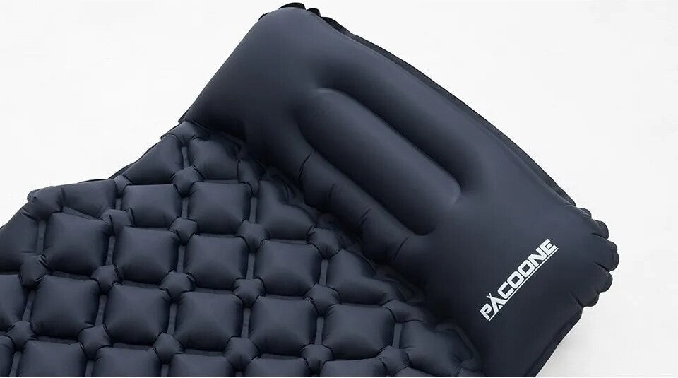 Ultraleichte aufblasbare Schlafmatte mit integriertem Kissen – Kompakt & komfortabel für Camping, Trekking & Outdoor-Abenteuer
