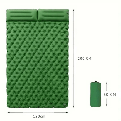 Aufblasbares Doppel-Luftbett mit integriertem Kissen – Selbstaufblasend, ideal für Camping & Gäste