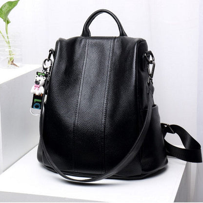 Eleganter Damen-Rucksack aus PU-Leder – Groß, Wasserabweisend, Vielseitig für Arbeit, Schule & Reisen