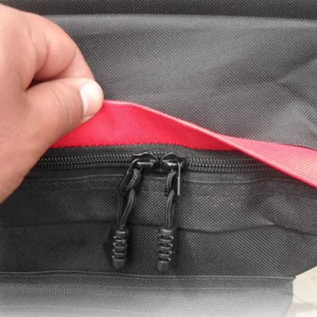 Wasserdichte Doppelte Fahrradtasche – 35L Gepäckträgertasche mit Reflektoren – Schwarz