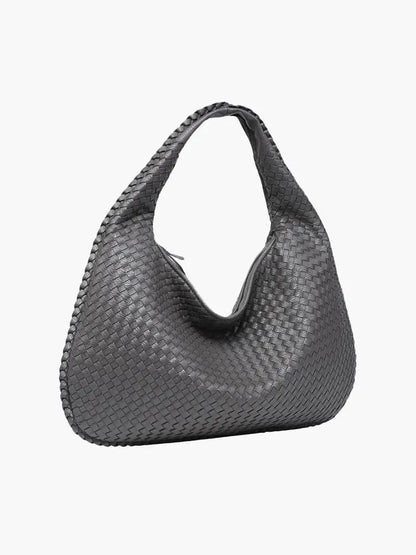 Elegante Gewebte Schultertasche aus Kunstleder – Modische Damen-Handtasche in Trendfarben