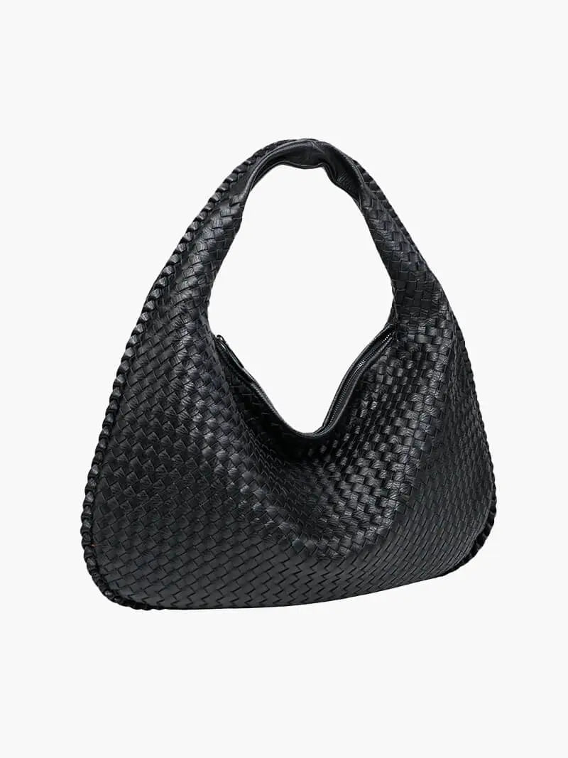 Elegante Gewebte Schultertasche aus Kunstleder – Modische Damen-Handtasche in Trendfarben