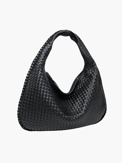 Elegante Gewebte Schultertasche aus Kunstleder – Modische Damen-Handtasche in Trendfarben