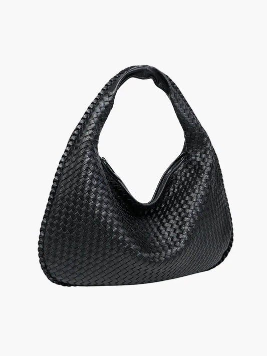 Elegante Gewebte Schultertasche aus Kunstleder – Modische Damen-Handtasche in Trendfarben