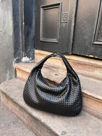 Elegante Gewebte Schultertasche aus Kunstleder – Modische Damen-Handtasche in Trendfarben