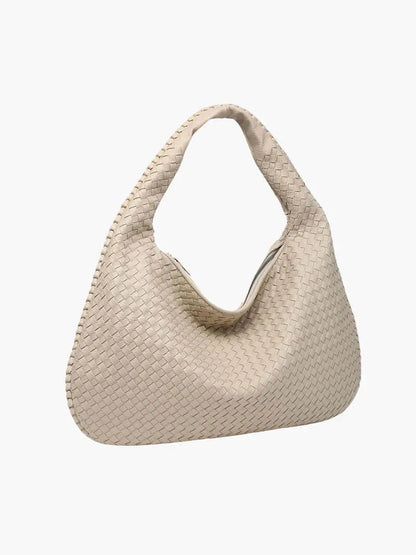 Elegante Gewebte Schultertasche aus Kunstleder – Modische Damen-Handtasche in Trendfarben