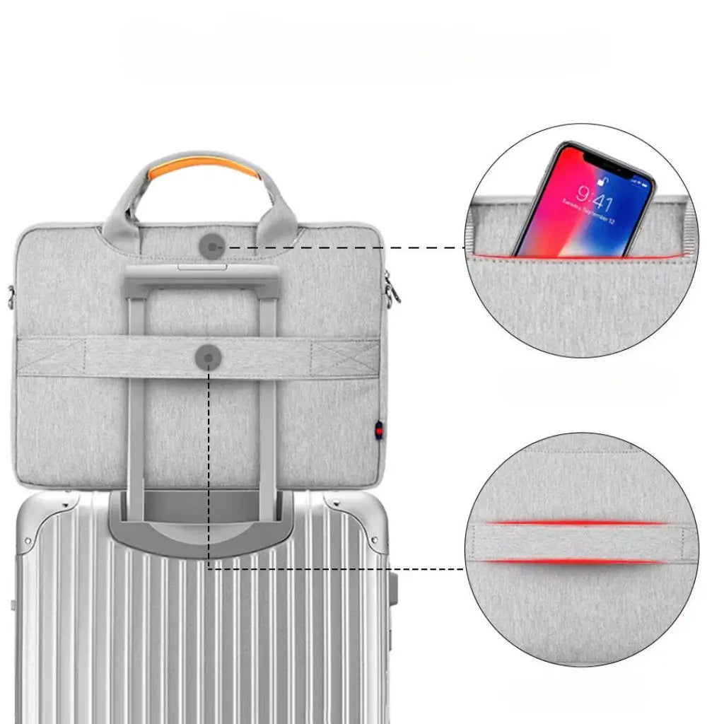 Laptoptasche Damen 16 Zoll Grau – Wasserabweisend, Leicht & Stilvoll für Arbeit & Studium