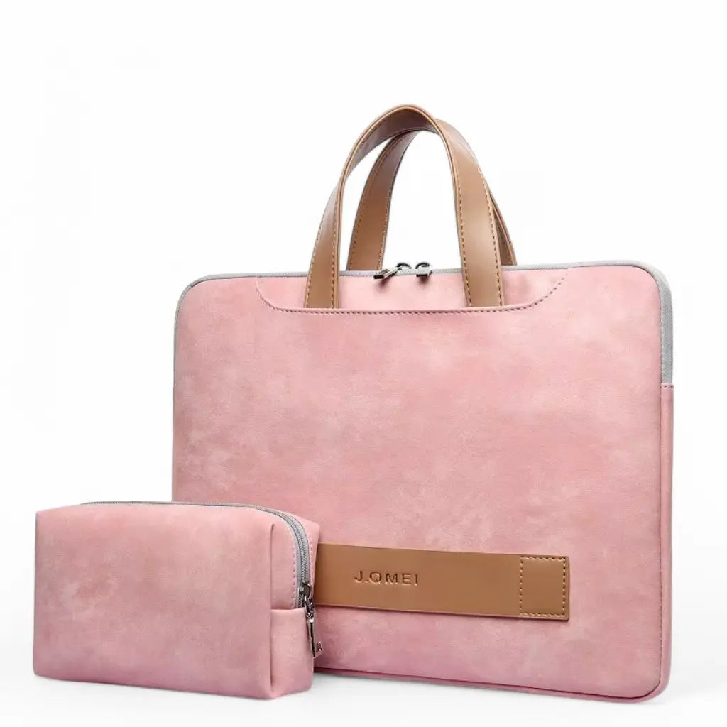 Stylische Laptoptasche für Damen – 16 Zoll, Rosa, mit Zubehörfach