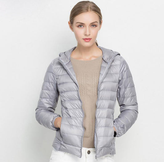 Leichte Damen Daunenjacke mit Kapuze – Warm & Ultraleicht für Herbst & Winter