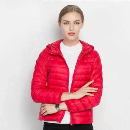Leichte Damen Daunenjacke mit Kapuze – Warm & Ultraleicht für Herbst & Winter