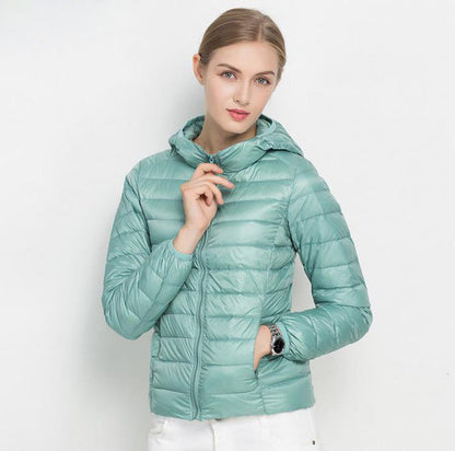 Leichte Damen Daunenjacke mit Kapuze – Warm & Ultraleicht für Herbst & Winter