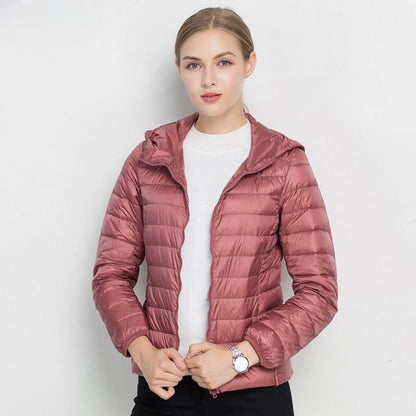 Leichte Damen Daunenjacke mit Kapuze – Warm & Ultraleicht für Herbst & Winter