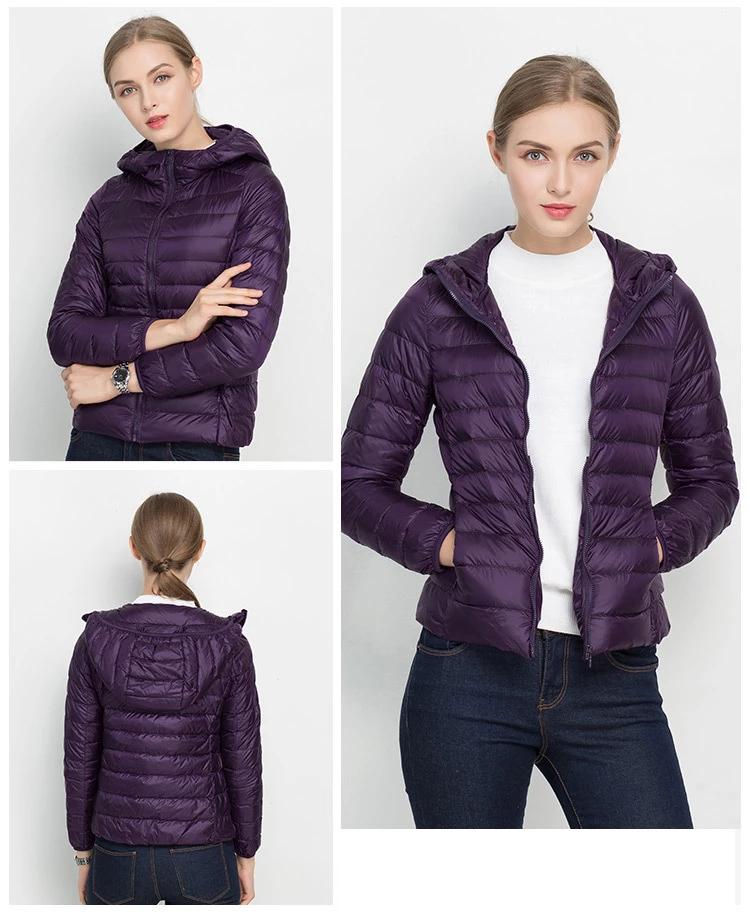 Leichte Damen Daunenjacke mit Kapuze – Warm & Ultraleicht für Herbst & Winter