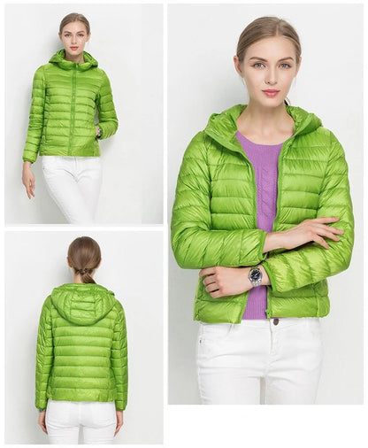 Leichte Damen Daunenjacke mit Kapuze – Warm & Ultraleicht für Herbst & Winter