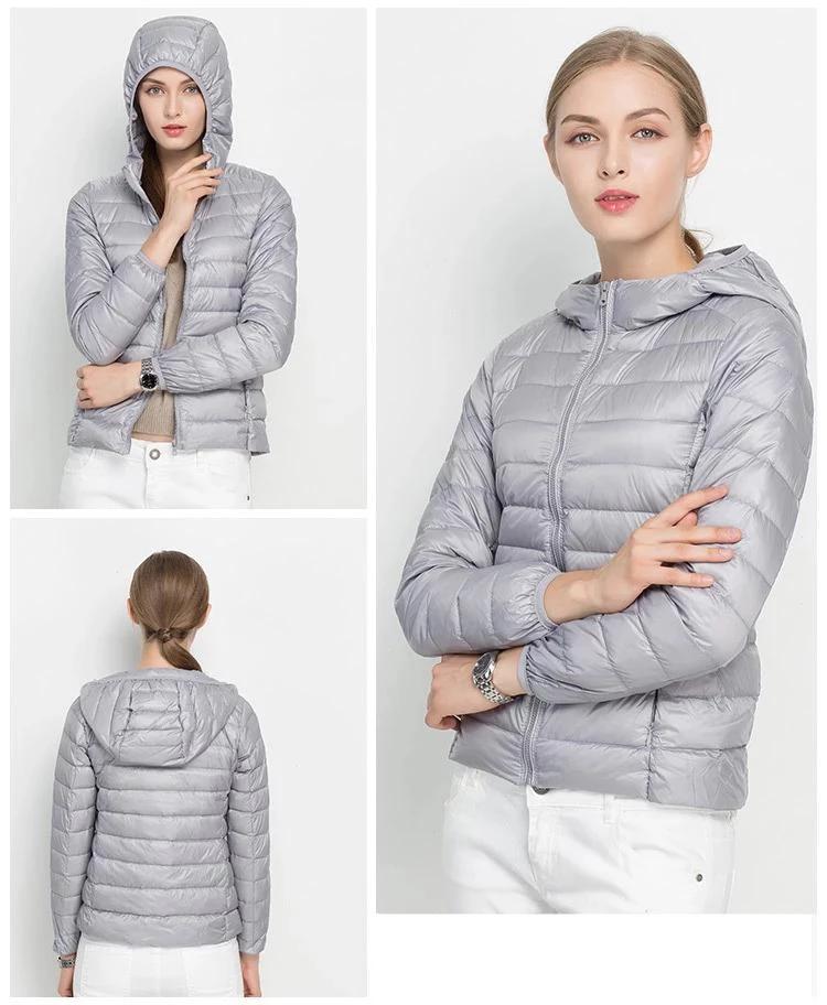 Leichte Damen Daunenjacke mit Kapuze – Warm & Ultraleicht für Herbst & Winter