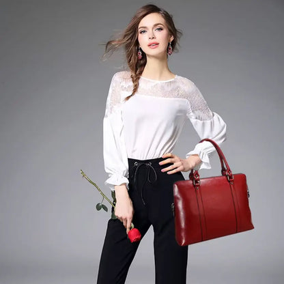 Leder Laptoptasche Damen 14 Zoll – Elegant, Stilvoll & Wetterfest
