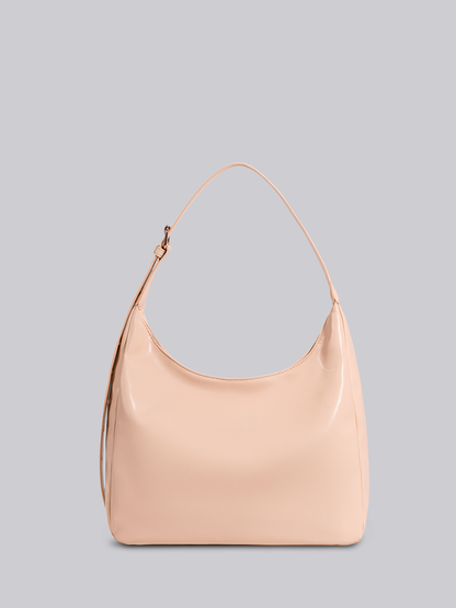 Schwarze Schultertasche Damen – Minimalistisches & geräumiges Design aus veganem Leder