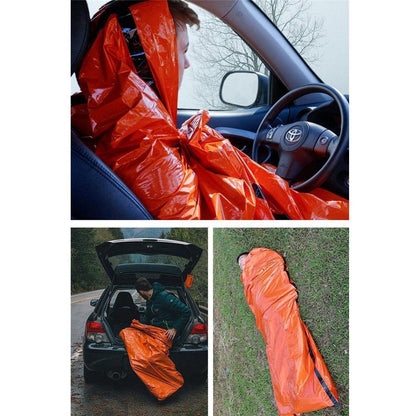 Wasserdichte Notfall-Schlafsack – Reflektiert Körperwärme, Leicht & Kompakt für Outdoor & Survival