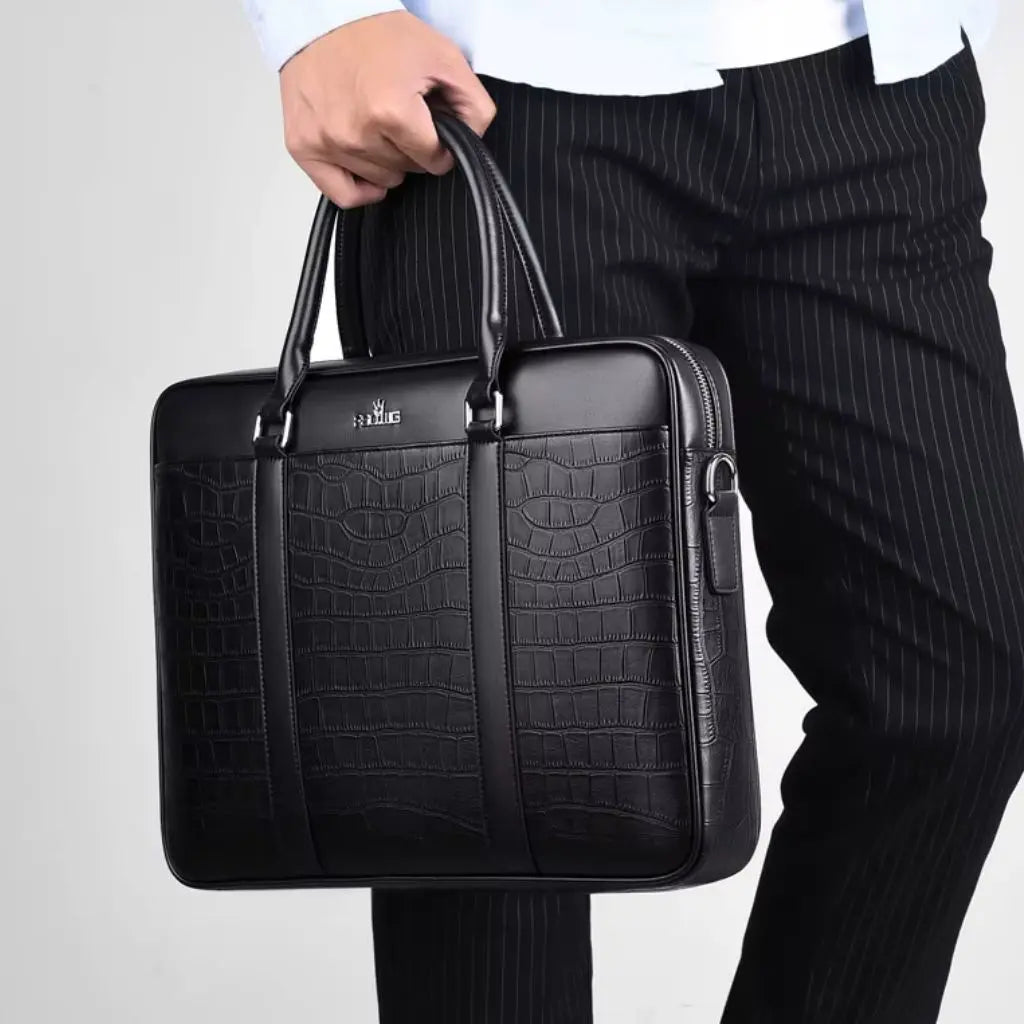 Leder Laptoptasche 13 Zoll – Krokodilleder Optik, Business & Luxus