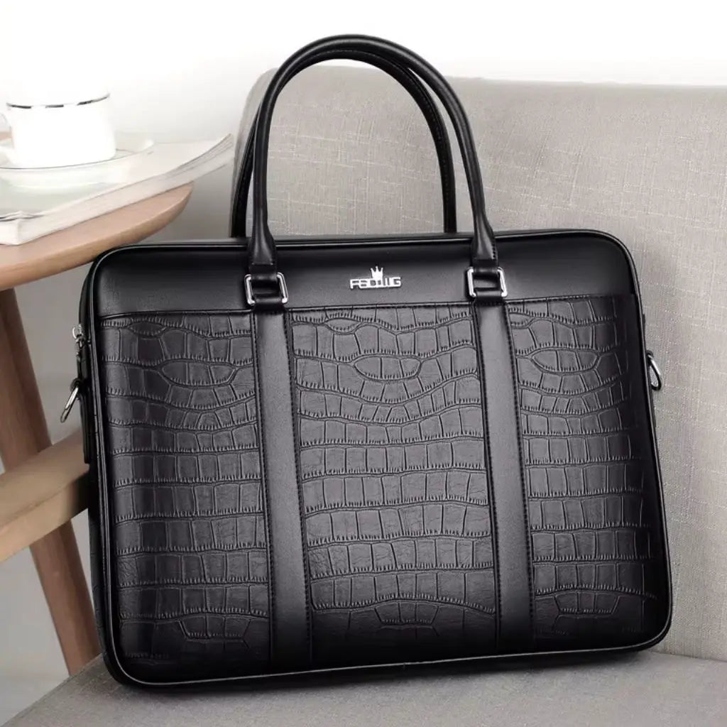 Leder Laptoptasche 13 Zoll – Krokodilleder Optik, Business & Luxus