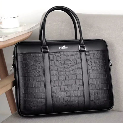 Leder Laptoptasche 13 Zoll – Krokodilleder Optik, Business & Luxus