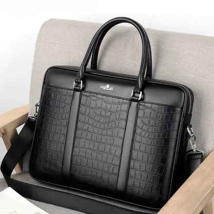 Leder Laptoptasche 13 Zoll – Krokodilleder Optik, Business & Luxus