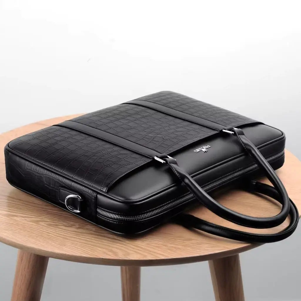 Leder Laptoptasche 13 Zoll – Krokodilleder Optik, Business & Luxus