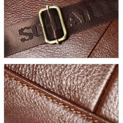 Hochwertige 15-Zoll Ledertasche Herren – Business Laptoptasche aus Echtleder in Braun