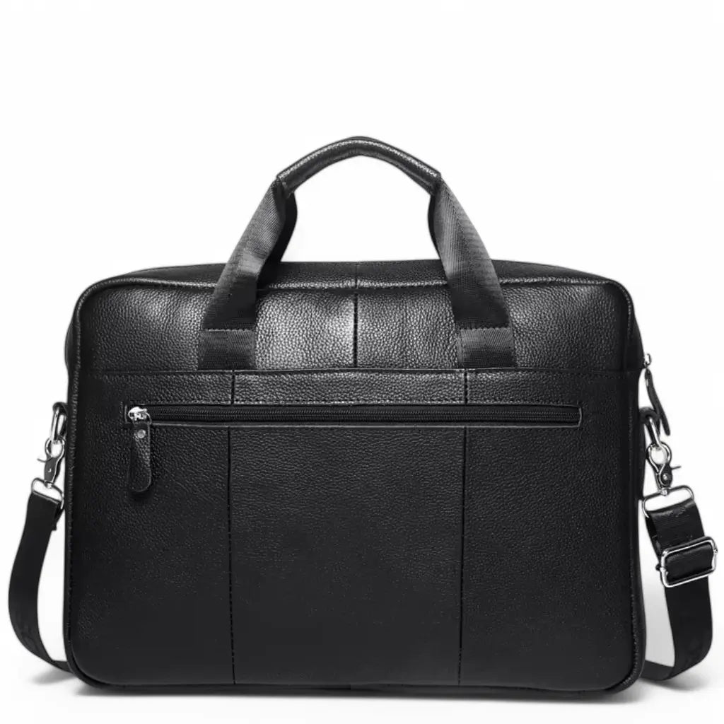 Hochwertige 15-Zoll Ledertasche Herren – Business Laptoptasche aus Echtleder in Braun