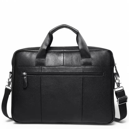 Hochwertige 15-Zoll Ledertasche Herren – Business Laptoptasche aus Echtleder in Braun