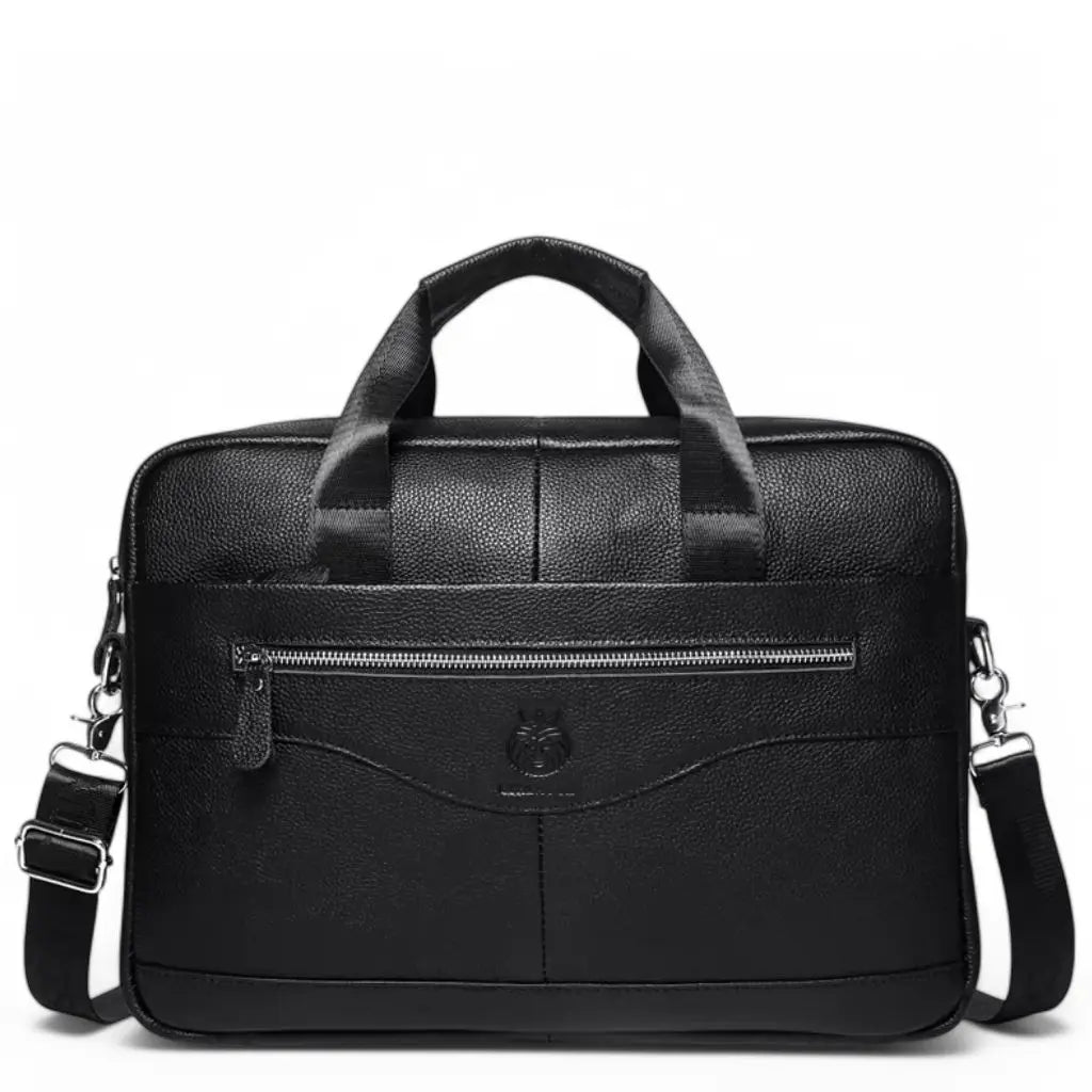 Hochwertige 15-Zoll Ledertasche Herren – Business Laptoptasche aus Echtleder in Braun