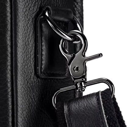 Elegante schwarze Laptoptasche aus hochwertigem Leder – Stilvoll & Geräumig für Arbeit, Studium & Businessreisen